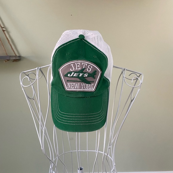 NY New York Jets Vintage Distressed Trucker Baseball Hat Cap - Picture 1 of 7